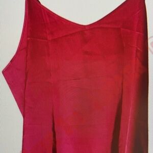 NWT Zeagoo Women's Silk Satin Tank Top V-neck Adjustable Spaghetti Straps Cami L